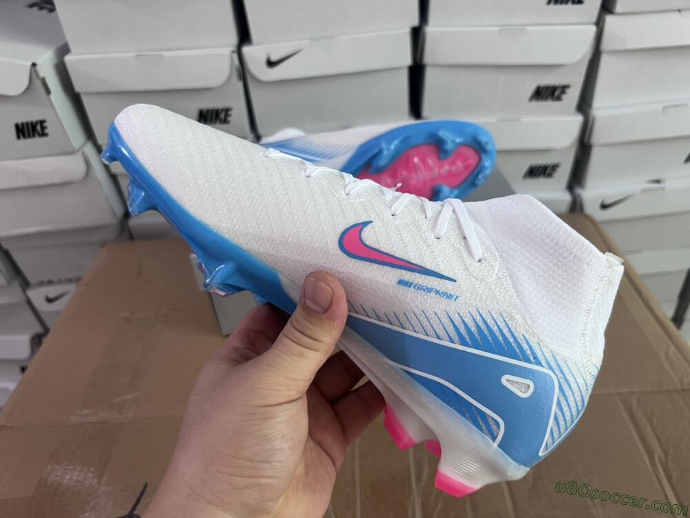 Nike Air Zoom Mercurial Superfly 10 Elite FG Firm Ground Soccer Cleats - White/Pink/Blue