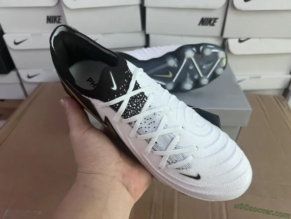 Cheap Nike Phantom Luna Elite AG Cleats in White/Black/Gold