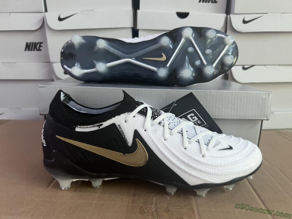 Nike Phantom Luna Elite AG Artificial Grass Soccer Cleats - White/Black/Gold