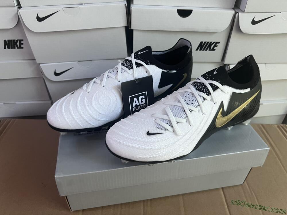 Nike Phantom Luna Elite AG Artificial Grass Soccer Cleats - White/Black/Gold
