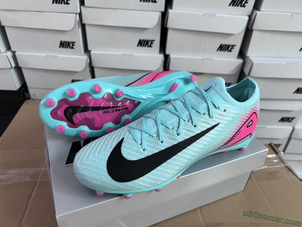 Nike Air Zoom Mercurial Vapor 16 Elite AG Artificial Grass Soccer Cleats - Green/Pink/Black
