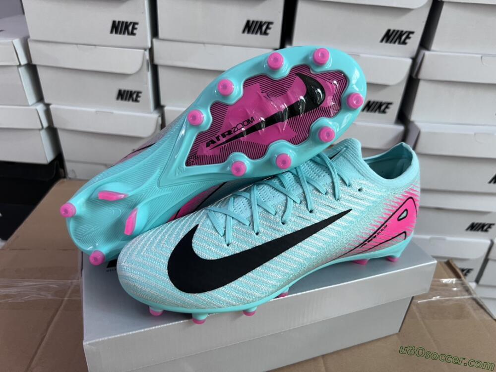 Nike Air Zoom Mercurial Vapor 16 Elite AG Artificial Grass Soccer Cleats - Green/Pink/Black