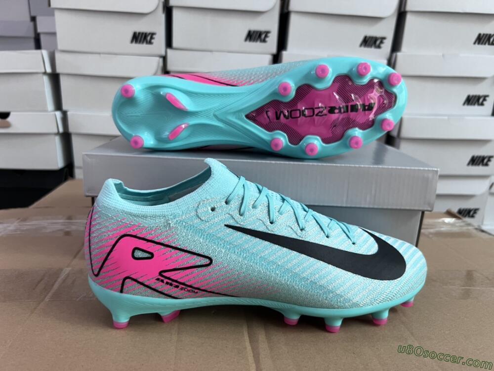 Nike Air Zoom Mercurial Vapor 16 Elite AG Artificial Grass Soccer Cleats - Green/Pink/Black