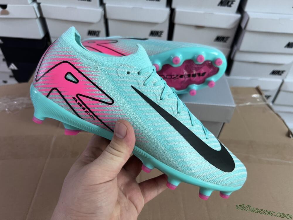 Nike Air Zoom Mercurial Vapor 16 Elite AG Artificial Grass Soccer Cleats - Green/Pink/Black