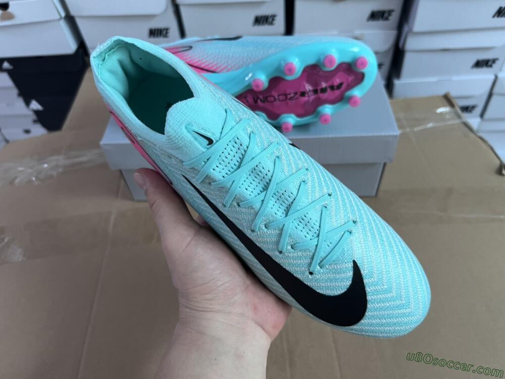Nike Air Zoom Mercurial Vapor 16 Elite AG Artificial Grass Soccer Cleats - Green/Pink/Black