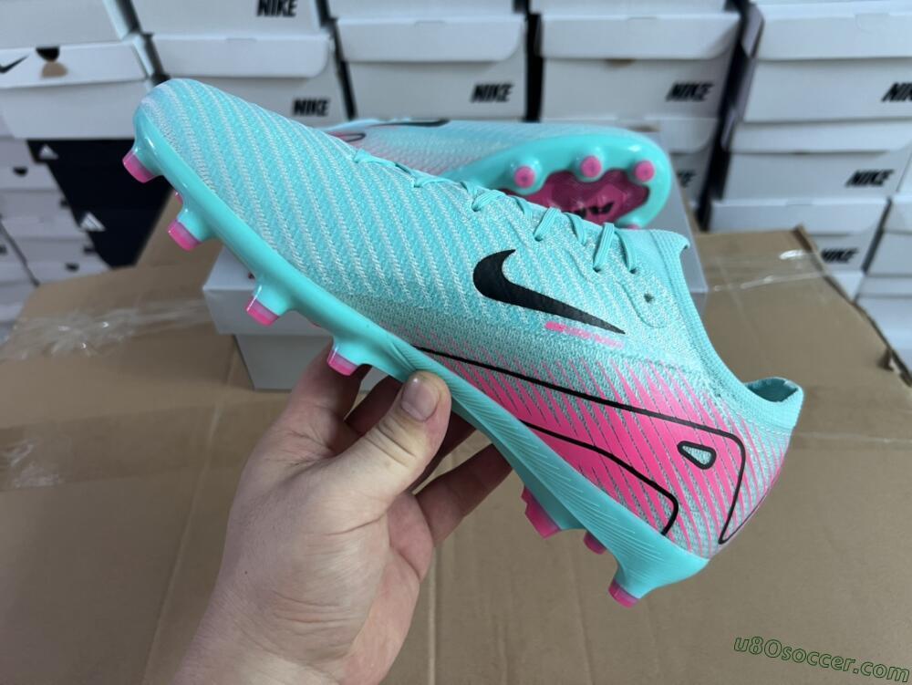 Nike Air Zoom Mercurial Vapor 16 Elite AG Artificial Grass Soccer Cleats - Green/Pink/Black