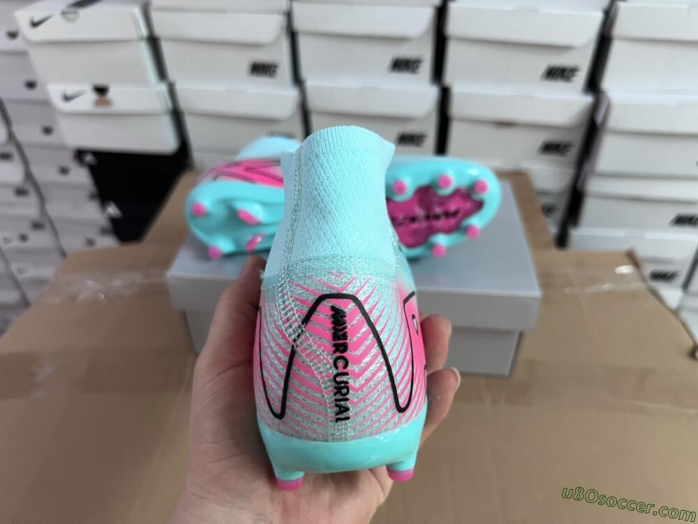Nike Air Zoom Mercurial Superfly 10 Elite AG Artificial Grass Soccer Cleats - Green/Pink/Black