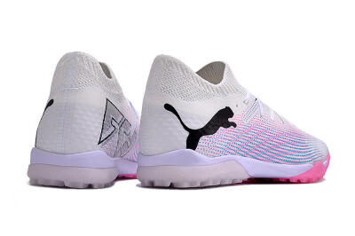 Puma Future 7 Ultimate TF Artificial Turf Soccer Shoes - White/Pink/Blue/Black