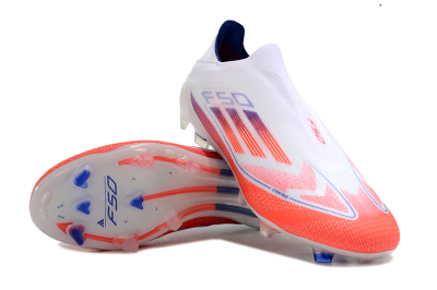 Adidas F50 Elite Laceless FG Firm Ground Soccer Cleats - White/Red/Blue