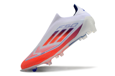 Adidas F50 Elite Laceless FG Firm Ground Soccer Cleats - White/Red/Blue