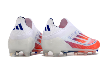 Adidas F50 Elite Laceless FG Firm Ground Soccer Cleats - White/Red/Blue