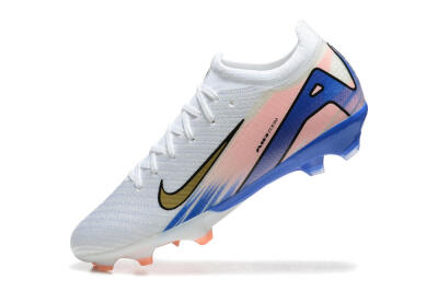 Nike Air Zoom Mercurial Vapor 16 Elite FG Firm Ground Soccer Cleats - White/Gold/Pink/Blue