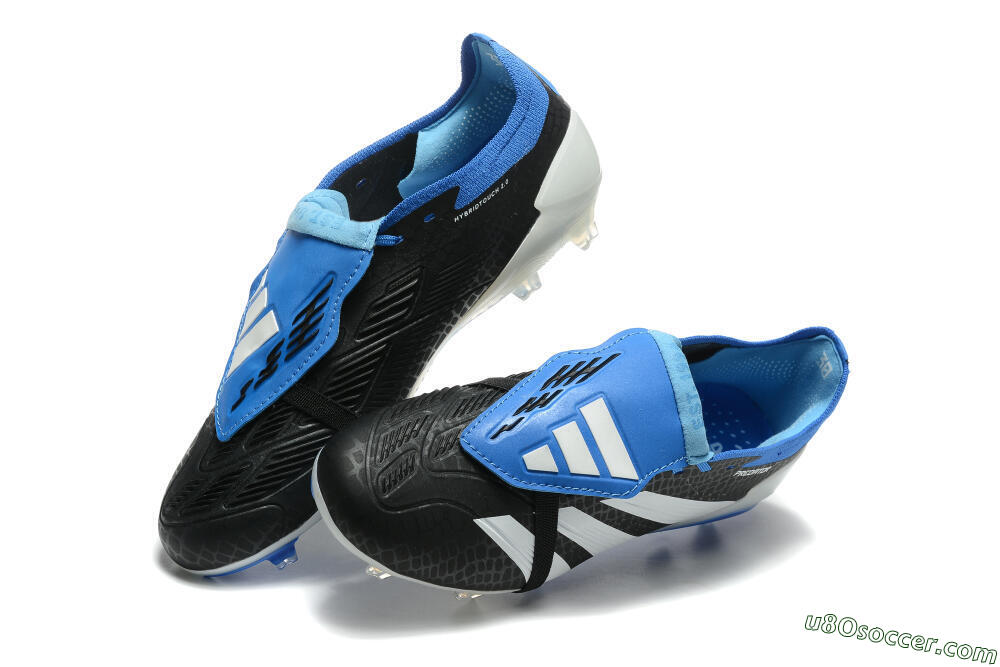 Adidas Predator Elite Foldover Tongue FG Firm Ground Soccer Cleats - Black/White/Blue 3