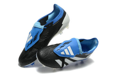 Adidas Predator Elite Foldover Tongue FG Firm Ground Soccer Cleats - Black/White/Blue