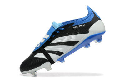 Adidas Predator Elite Foldover Tongue FG Firm Ground Soccer Cleats - Black/White/Blue