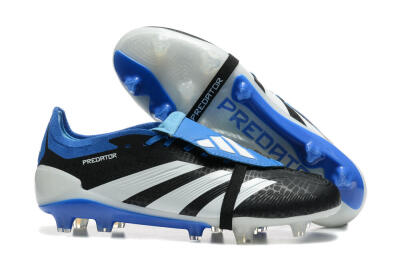 Adidas Predator Elite Foldover Tongue FG Firm Ground Soccer Cleats - Black/White/Blue