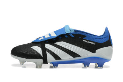 Adidas Predator Elite Foldover Tongue FG Firm Ground Soccer Cleats - Black/White/Blue