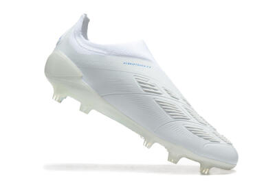 Adidas Predator Elite Laceless FG Firm Ground Soccer Cleats - White/Blue