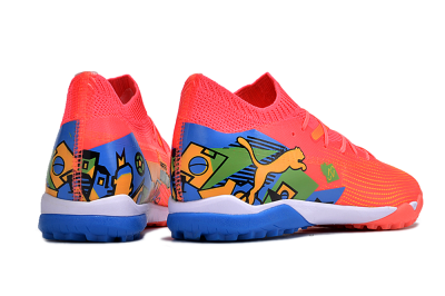 Puma Future 7 Ultimate TF Artificial Turf Soccer Shoes - Red/Blue/Yellow