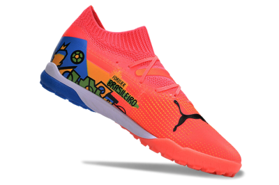 Puma Future 7 Ultimate TF Artificial Turf Soccer Shoes - Red/Blue/Yellow
