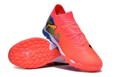 Puma Future 7 Ultimate TF Artificial Turf Soccer Shoes - Red/Blue/Yellow