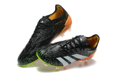 Adidas Predator 24 Elite FG Firm Ground Soccer Cleats - Black/White/Yellow/Orange