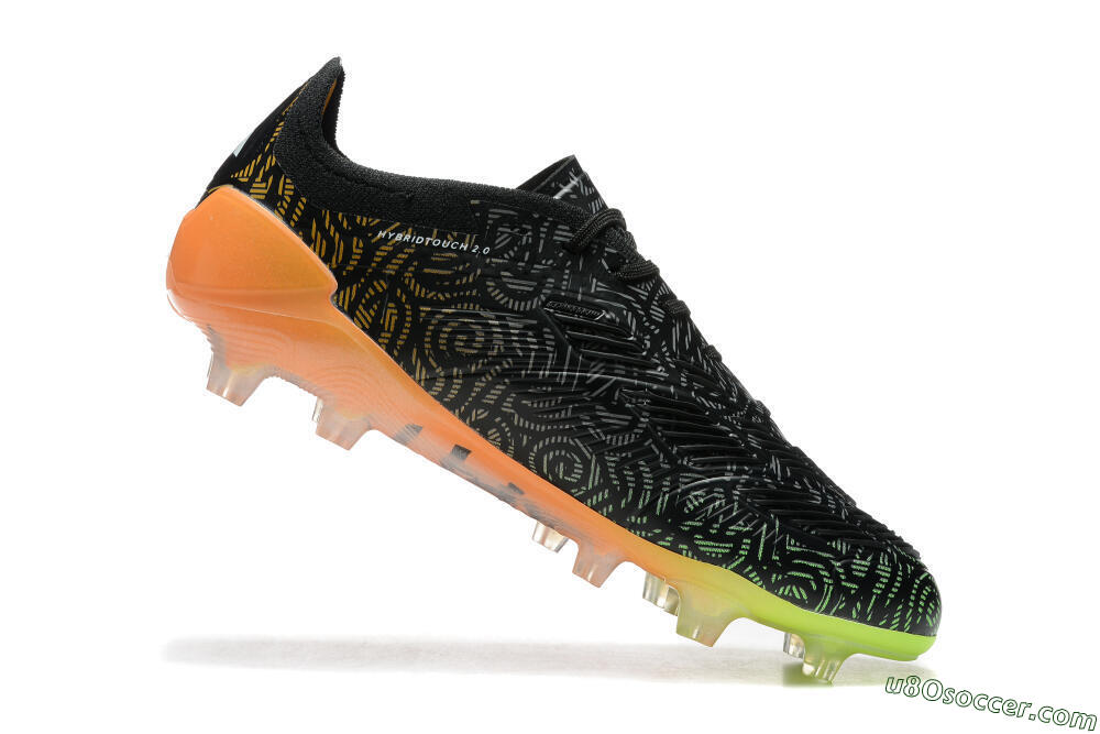 Adidas Predator 24 Elite FG Firm Ground Soccer Cleats - Black/White/Yellow/Orange 4