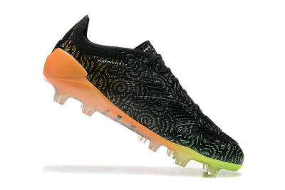 Adidas Predator 24 Elite FG Firm Ground Soccer Cleats - Black/White/Yellow/Orange