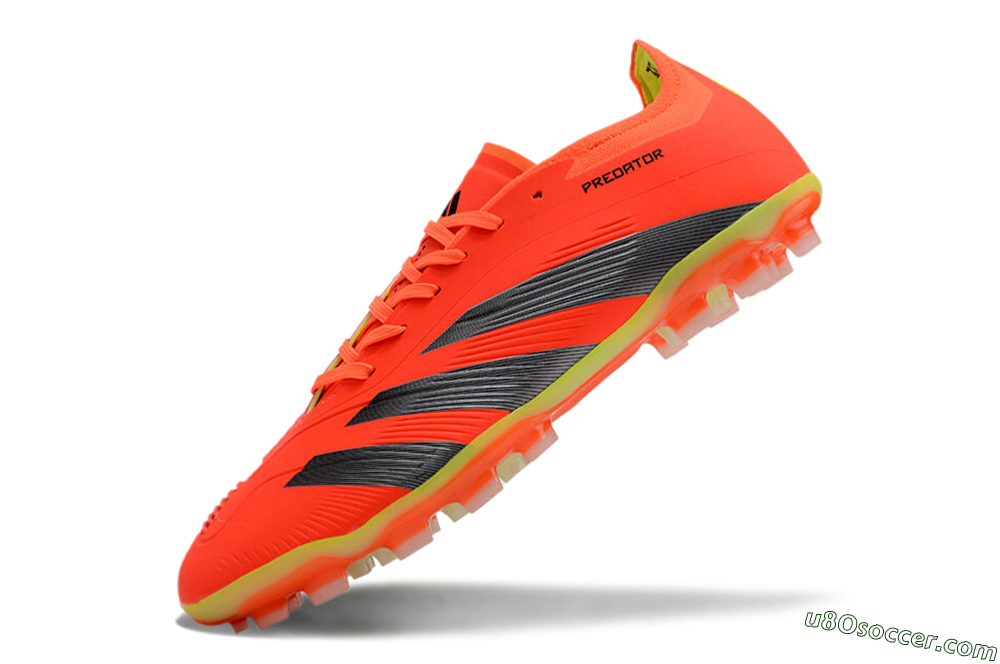 Adidas Predator 24 Elite AG Artificial Grass Soccer Cleats - Red/Silver/Yellow 5
