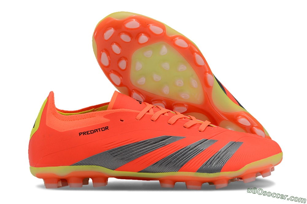 Adidas Predator 24 Elite AG Artificial Grass Soccer Cleats - Red/Silver/Yellow 1