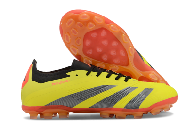 Adidas Predator 24 Elite AG Artificial Grass Soccer Cleats - Yellow/Silver/Red
