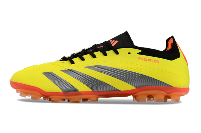 Adidas Predator 24 Elite AG Artificial Grass Soccer Cleats - Yellow/Silver/Red