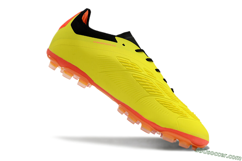 Adidas Predator 24 Elite AG Artificial Grass Soccer Cleats - Yellow/Silver/Red 4