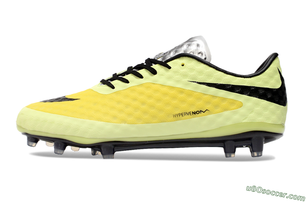 Nike Hypervenom Phantom FG Firm Ground Soccer Cleats - Yellow/Black/Silver 2
