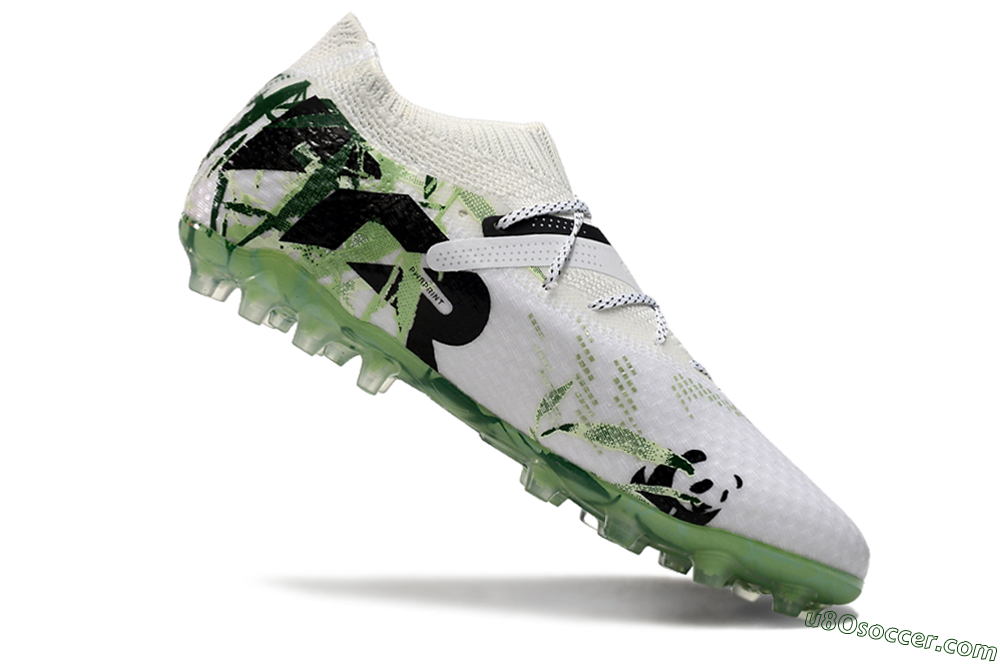 Puma Future Ultimate MG Multi Ground Soccer Cleats - White/Black/Green 4