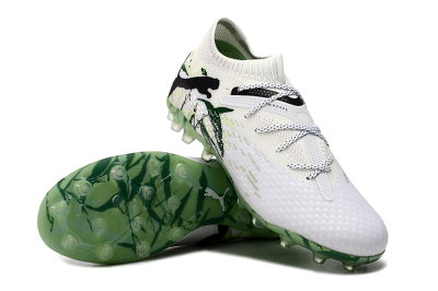 Puma Future Ultimate MG Multi Ground Soccer Cleats - White/Black/Green