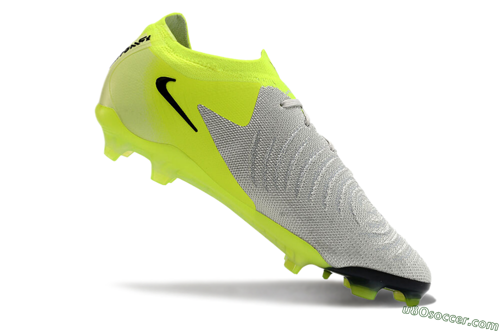 Nike Phantom GX Elite FG Firm Ground Soccer Cleats - Grey/Yellow/Black 4