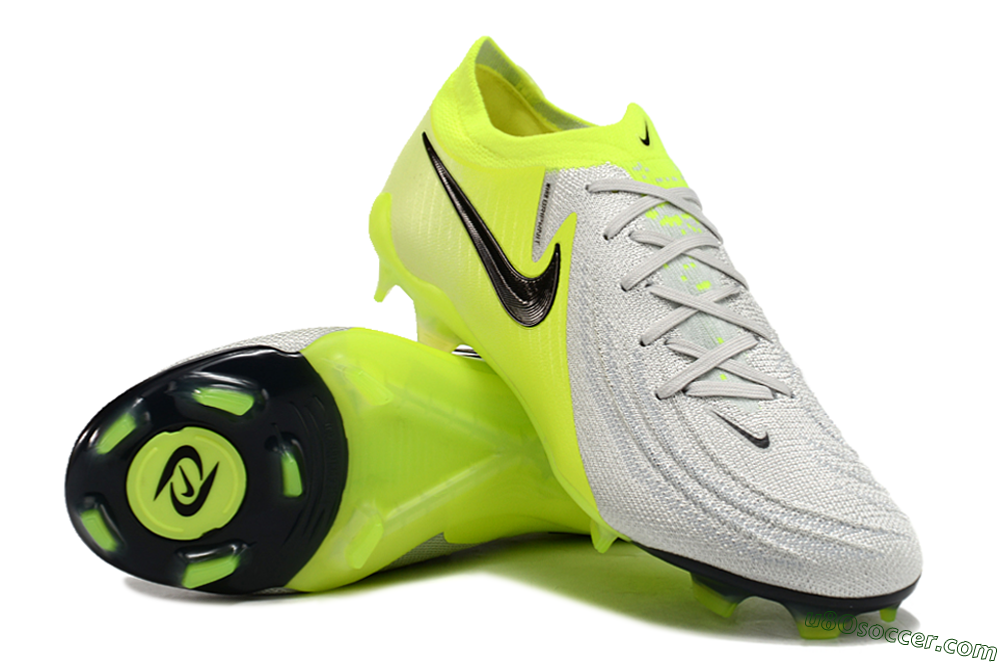 Nike Phantom GX Elite FG Soccer Cleats - Grey/Yellow/Black