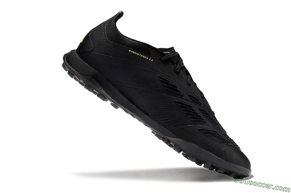 Adidas Predator 24 Elite TF Artificial Turf Soccer Shoes - Black/Silver/Yellow 4