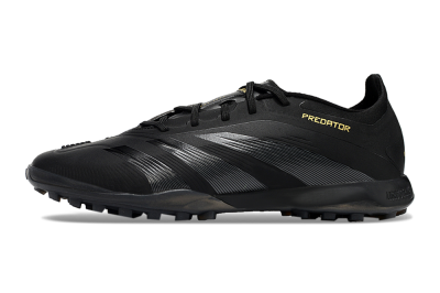 Adidas Predator 24 Elite TF Artificial Turf Soccer Shoes - Black/Silver/Yellow