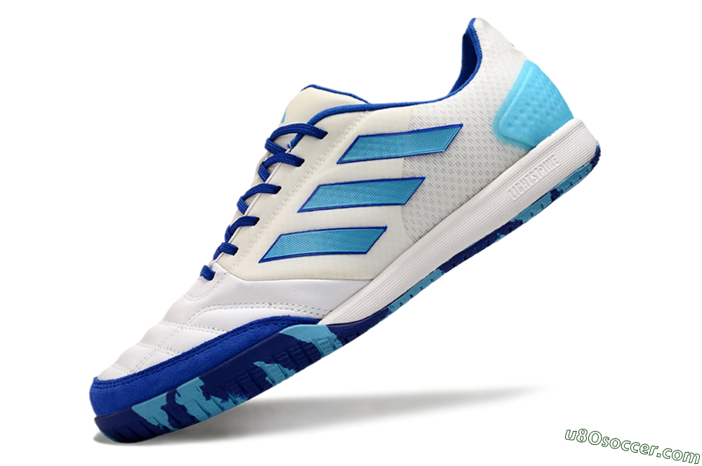 Adidas Top Sala Competition IC Indoor & Futsal Soccer Shoes - White/Blue/Beige 5