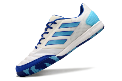 Adidas Top Sala Competition IC Indoor & Futsal Soccer Shoes - White/Blue/Beige