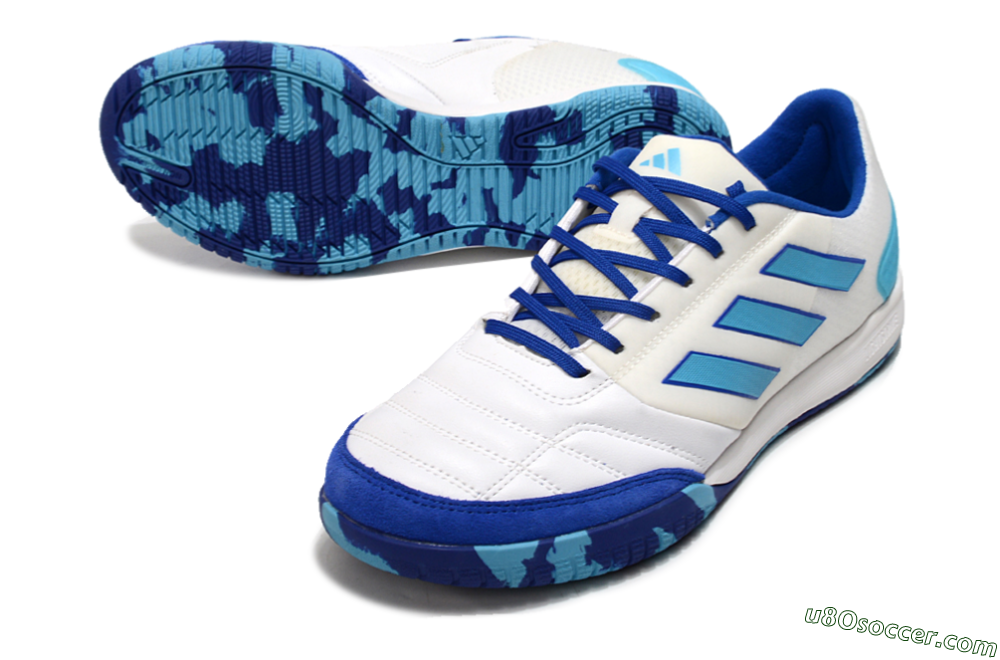 Adidas Top Sala Competition IC Indoor & Futsal Soccer Shoes - White/Blue/Beige 3