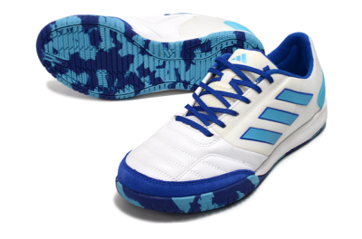 Adidas Top Sala Competition IC Indoor & Futsal Soccer Shoes - White/Blue/Beige