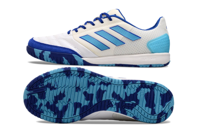 Adidas Top Sala Competition IC Indoor & Futsal Soccer Shoes - White/Blue/Beige