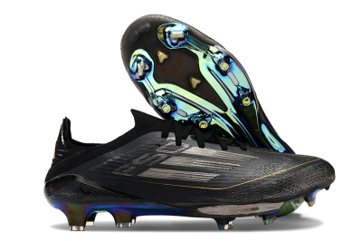 Adidas F50+ Lightstrike Pro FG Firm Ground Soccer Cleats - Core Black/Iron Metallic/Gold Metallic