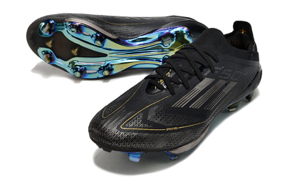 Adidas F50+ Lightstrike Pro FG Firm Ground Soccer Cleats - Core Black/Iron Metallic/Gold Metallic