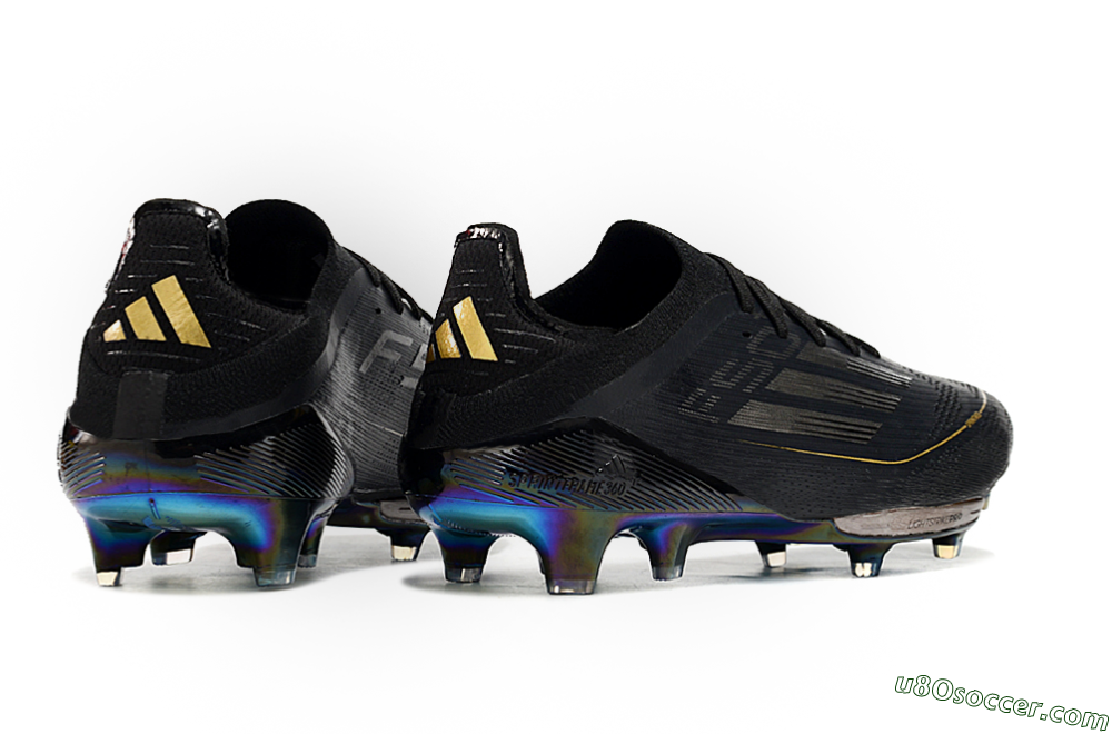 Adidas F50+ Lightstrike Pro FG Firm Ground Soccer Cleats - Core Black/Iron Metallic/Gold Metallic 6