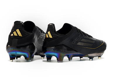 Adidas F50+ Lightstrike Pro FG Firm Ground Soccer Cleats - Core Black/Iron Metallic/Gold Metallic