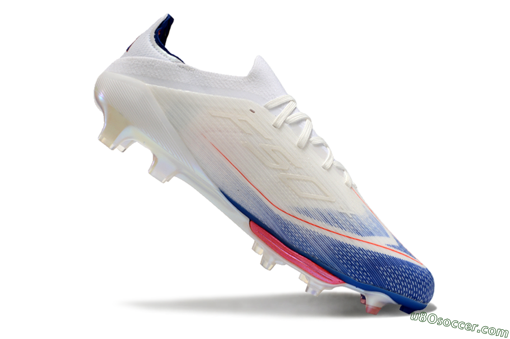Adidas F50+ Lightstrike Pro FG Firm Ground Soccer Cleats - Cloud White/Solar Red/Lucid Blue 4